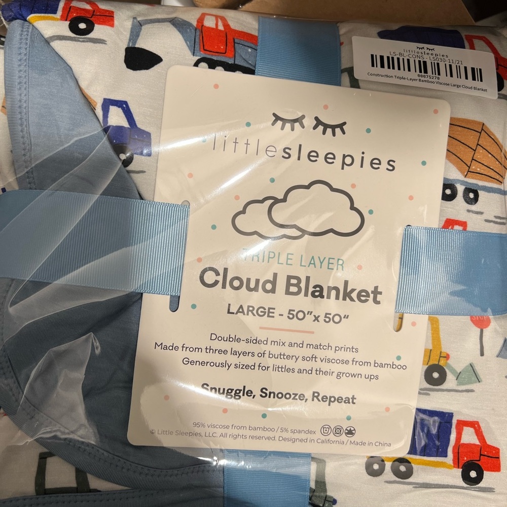 Little sleepies construction blanket
